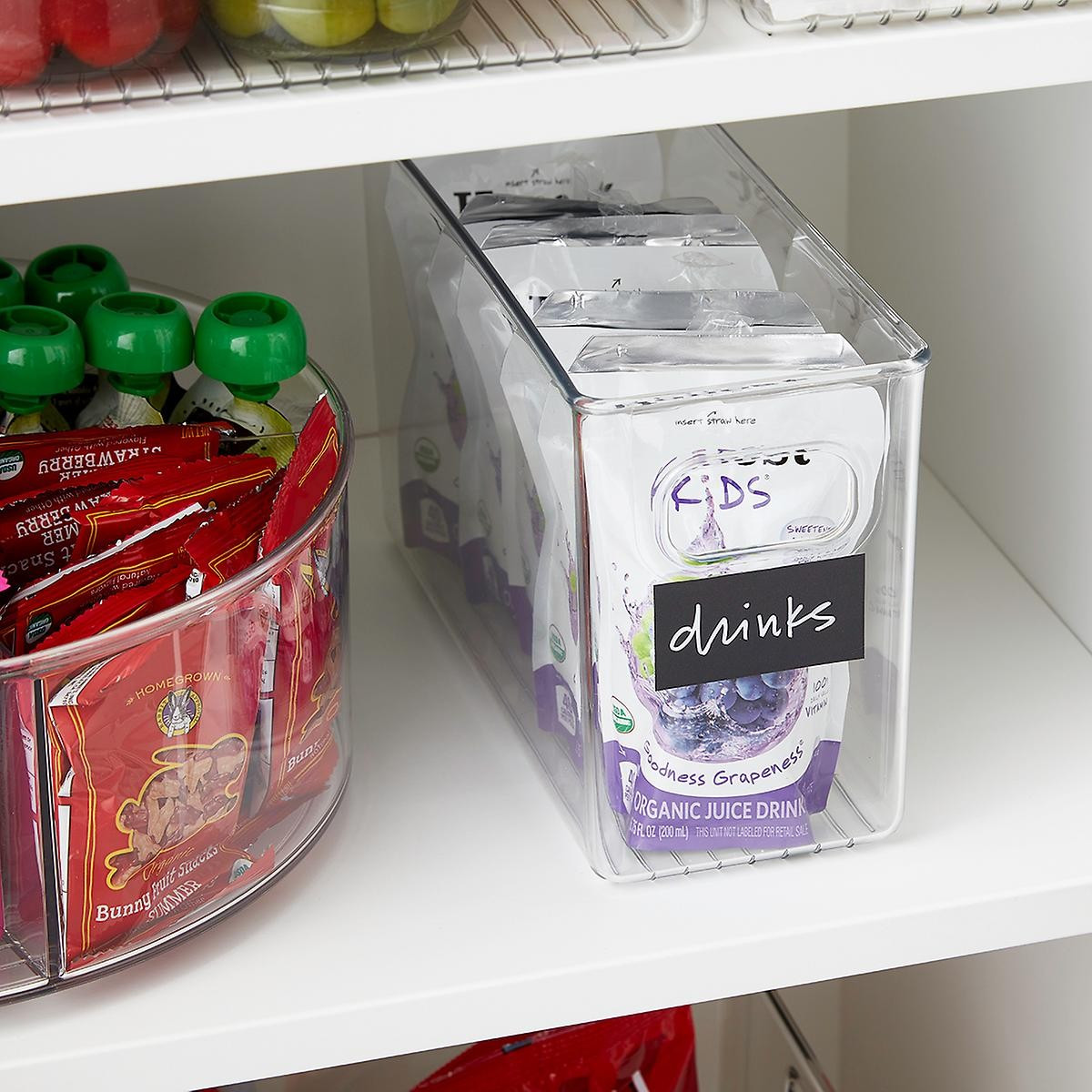 iDESIGN Linus Small Pantry Bin Clear | The Container Store