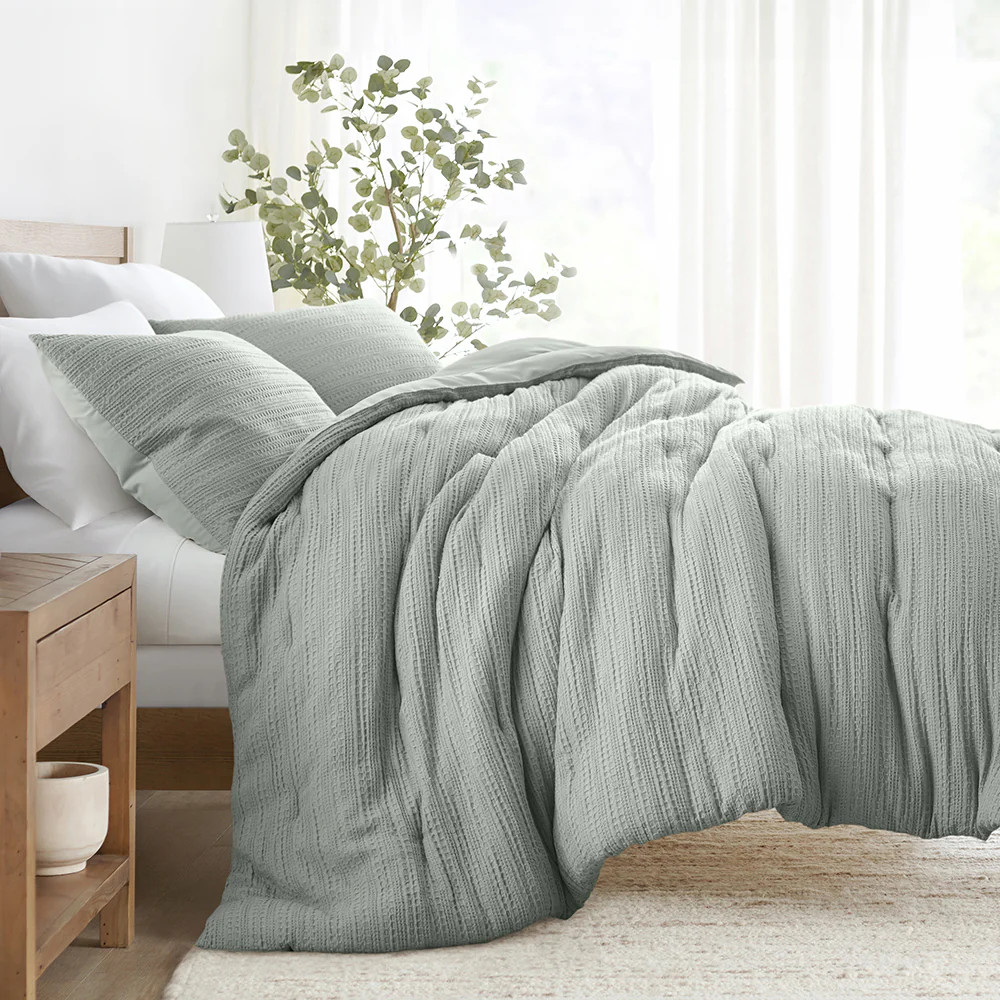 Waffle Textured Down Alternative Comforter Set | Linens & Hutch | Linens and Hutch