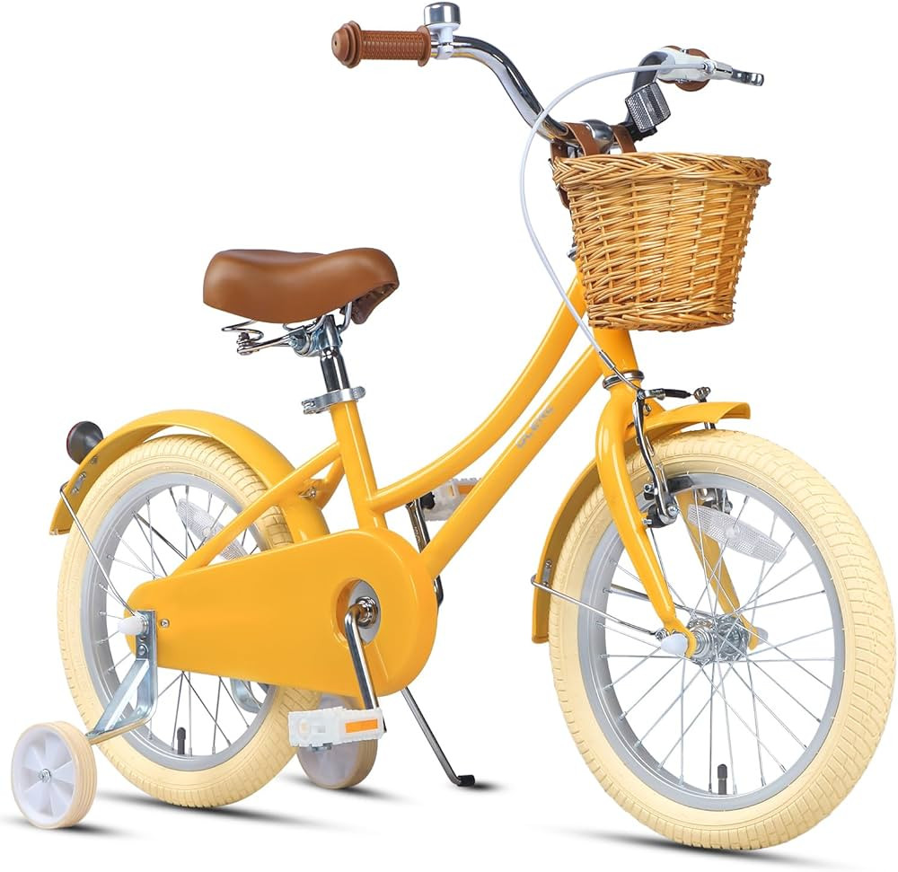 Glerc Little Molly 12-20 Inch Kids Retro Cruiser Bike for 2-13 Year Old with Wicker Basket & Trai... | Amazon (US)