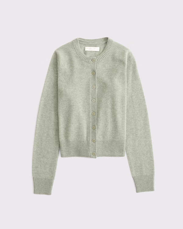 Women's Cashmere Crew Cardigan | Women's Tops | Abercrombie.com | Abercrombie & Fitch (US)