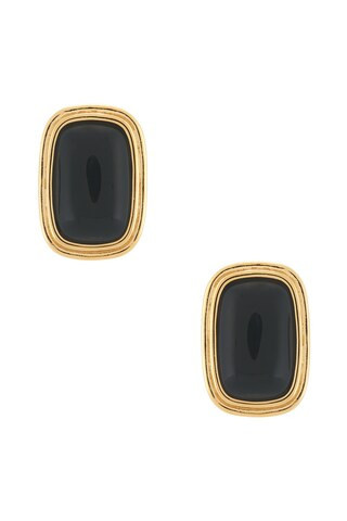 Heaven Mayhem OHRRINGE RIBBON in Black & Gold - Black. Size all. | FWRD 