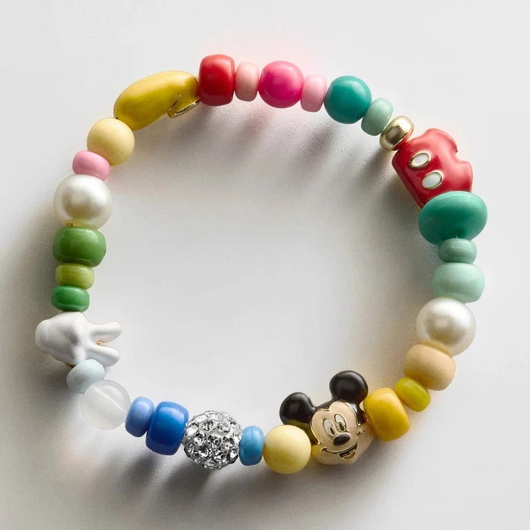 Disney Mickey Mouse Beaded Multicolored Charm Bracelet - Mickey Mouse | BaubleBar