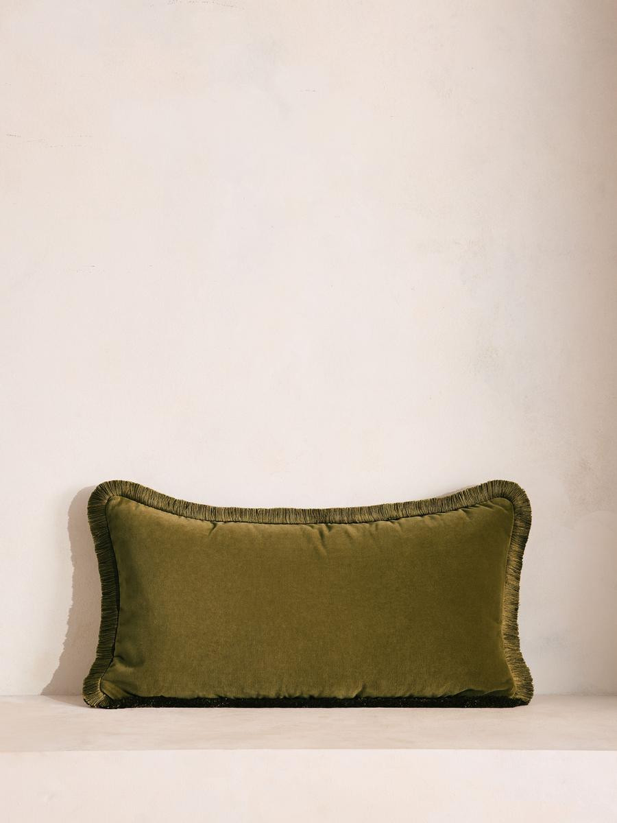 Margeaux Oblong Cushion, Olive | Soho Home Ltd
