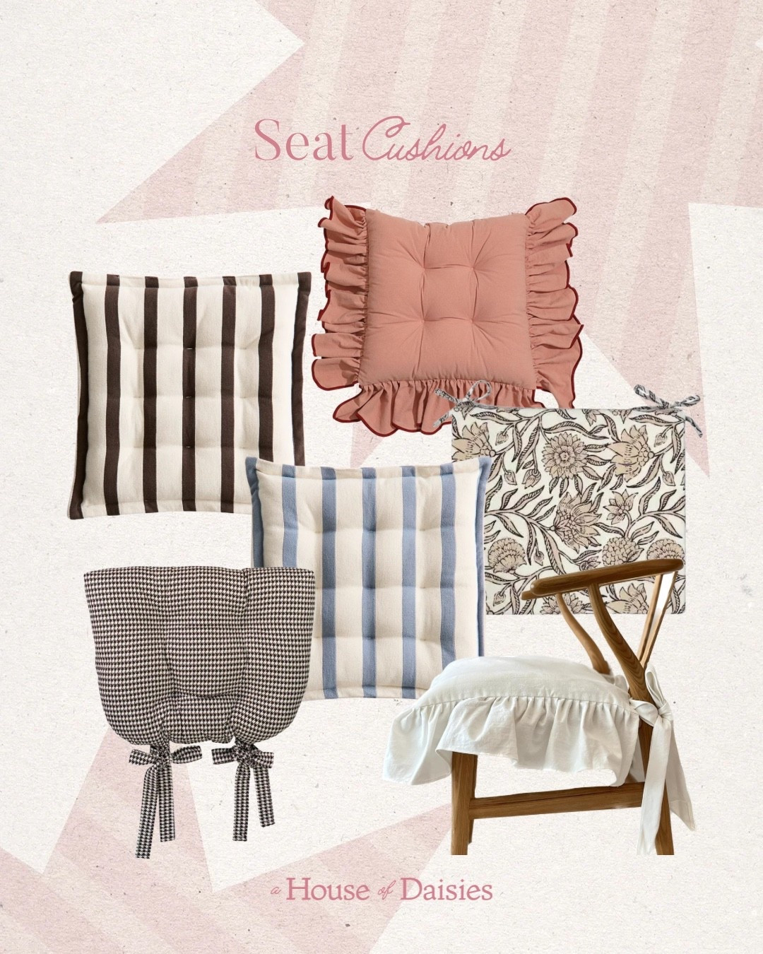 Seat cushions, dining chairs

#LTKmomlife #LTKHome #LTKootd