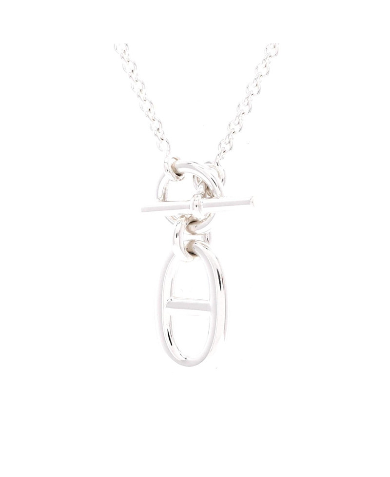 Pre-Owned HERMES Chaine d'Ancre Pendant Necklace Sterling Silver, 16 | Bloomingdale's (US)
