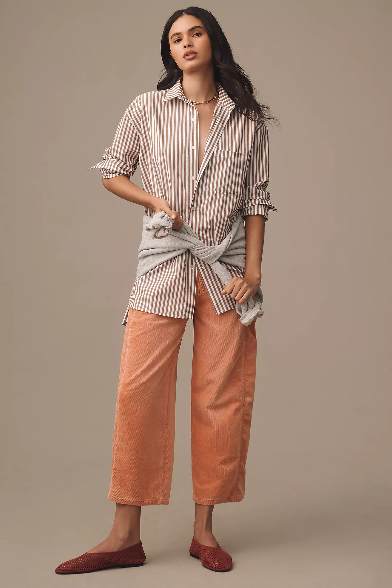 The Kenna Heritage Mid-Rise Barrel Jeans by Pilcro: Corduroy Edition | Anthropologie (US)