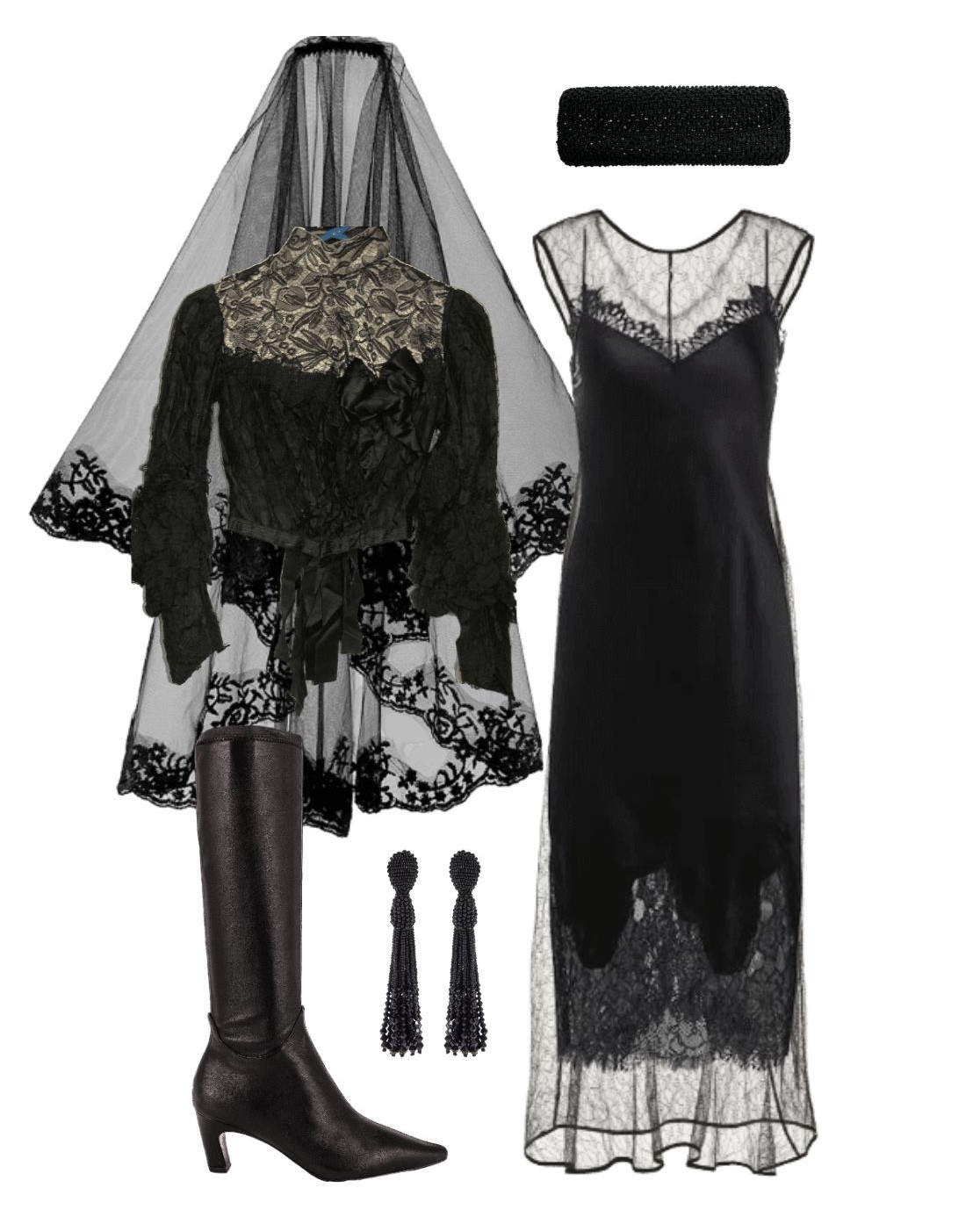 Unique Halloween costume ideas from a designer who makes and/ or thrifts my costume each year: La Llorona, or The Weeping Woman. For this costume I sourced mostly vintage and antique pieces including coats from the 1890s and early 1900s in incredible condition. 

#LTKSeasonal