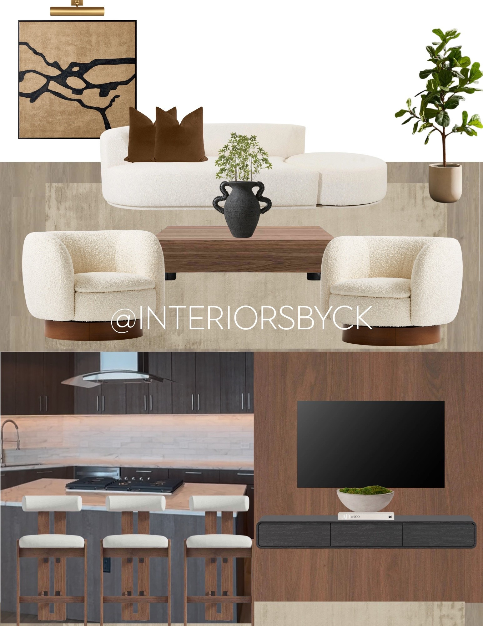 This space just feels like home — soft textures, warm woods, and cozy seating for days.🤎

#LTKHome #LTKFamily