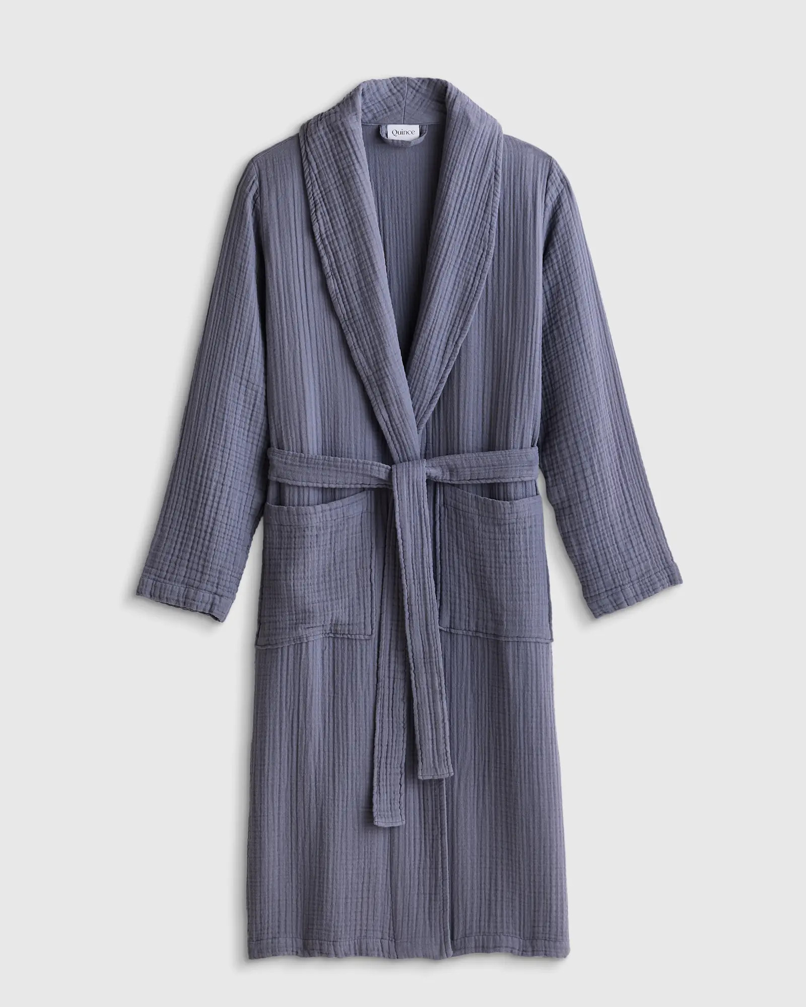 Soft Layered Turkish Cotton Robe in Mineral | Quince