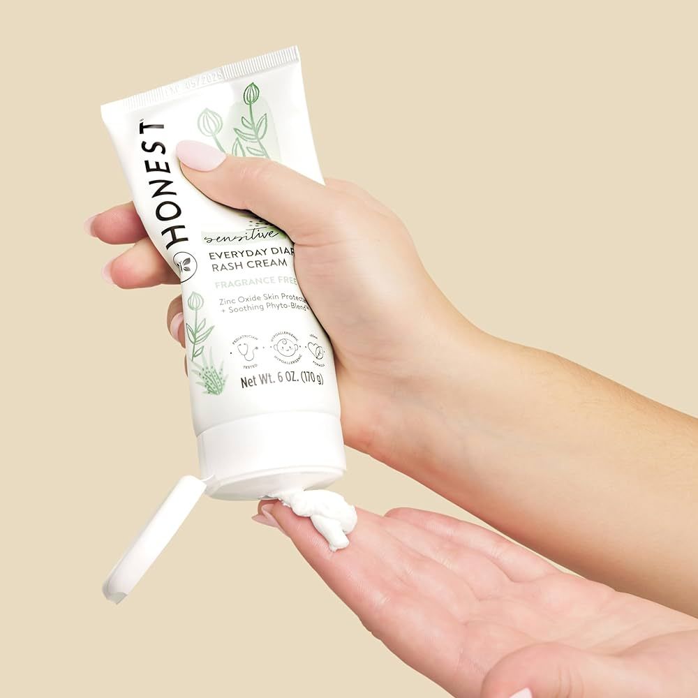 The Honest Company Hypoallergenic Diaper Rash Cream | Moisturizing + Calming Zinc Oxide Ointment ... | Amazon (US)