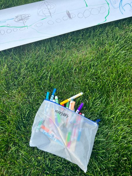 Loving these “almost summer” nights spent playing in the backyard with the kids! Linking these bags and labels from Amazon. As well as his HUGE roll of paper he likes to carry around the house. We all know organization is my love language and seeing this pouch of markers outside on the grass last night made my heart pitter patter. 😍🤣

#LTKhome #LTKkids #LTKfamily