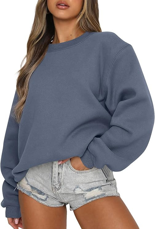 EFAN Womens Sweatshirts Long Sleeve Crew Neck Pullover Sweatshirt Casual Outfits 2023 Fall Clothe... | Amazon (US)