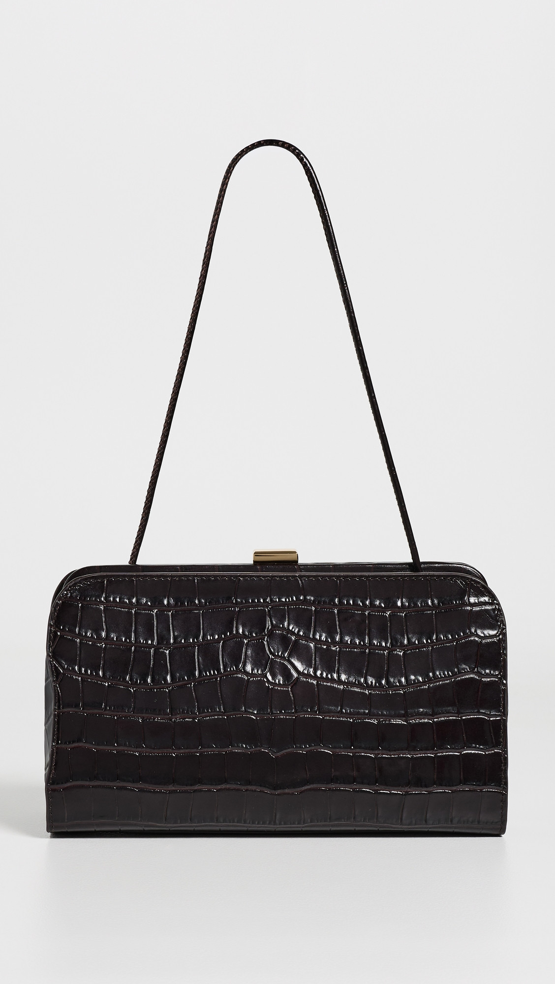 Loeffler Randall Zella Covered Frame Clutch Ebony One Size | Shopbop