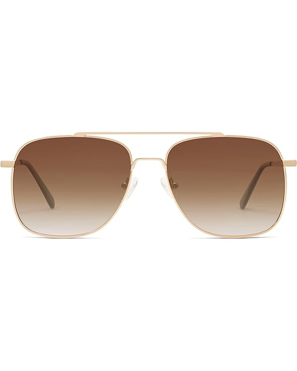 Classic Polarized Aviator Sunglasses Oversized Retro Vintage Square Aviators AP3613 | Amazon (US)
