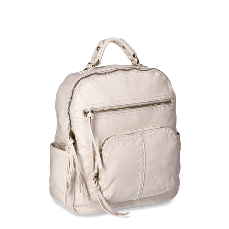 No Boundaries Women's Natalie Mini Backpack Beige Pebble | Walmart (US)