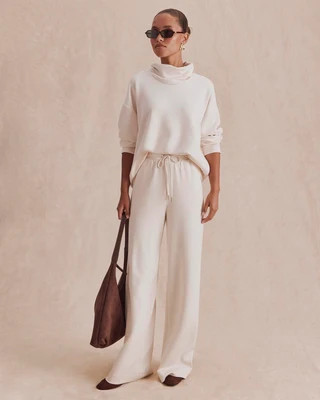 Splendid - Splendid x @Cellajaneblog Scubasoft Turtleneck Sweatshirt - Porcelain | Splendid