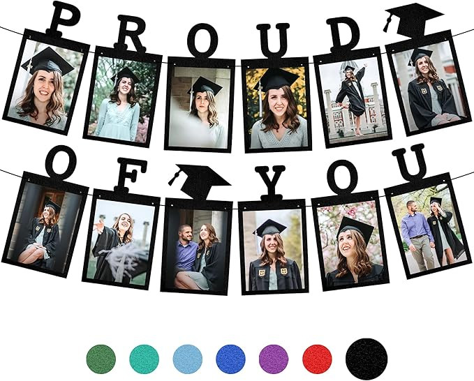KatchOn, Felt Graduation Photo Banner - No DIY, Graduation Picture Banner | Personalized Graduati... | Amazon (US)