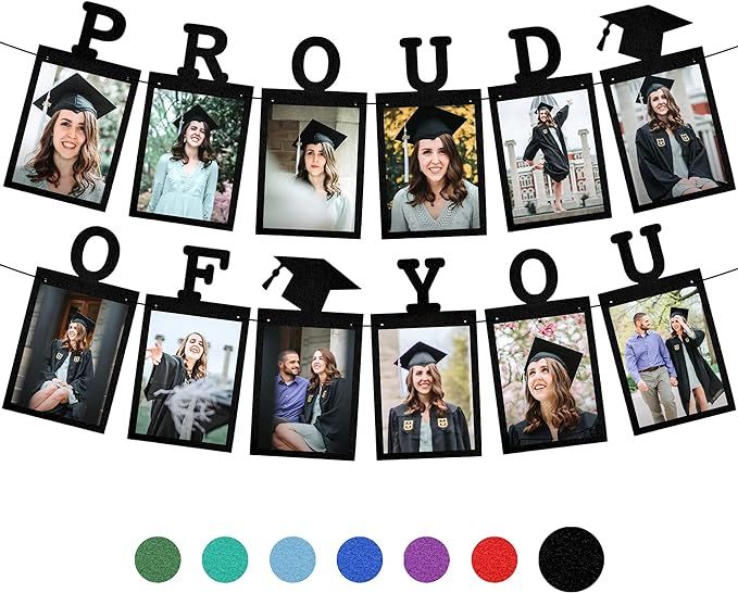 KatchOn, Felt Graduation Photo Banner - No DIY, Graduation Picture Banner | Personalized Graduati... | Amazon (US)