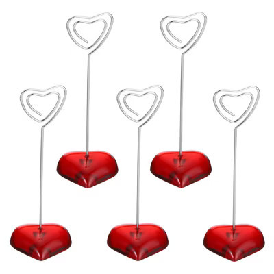 Unique Bargains Pictures Note Memo Display Place Card Holders 1.3 x 4.13 Inch Red 5 Pcs | Target
