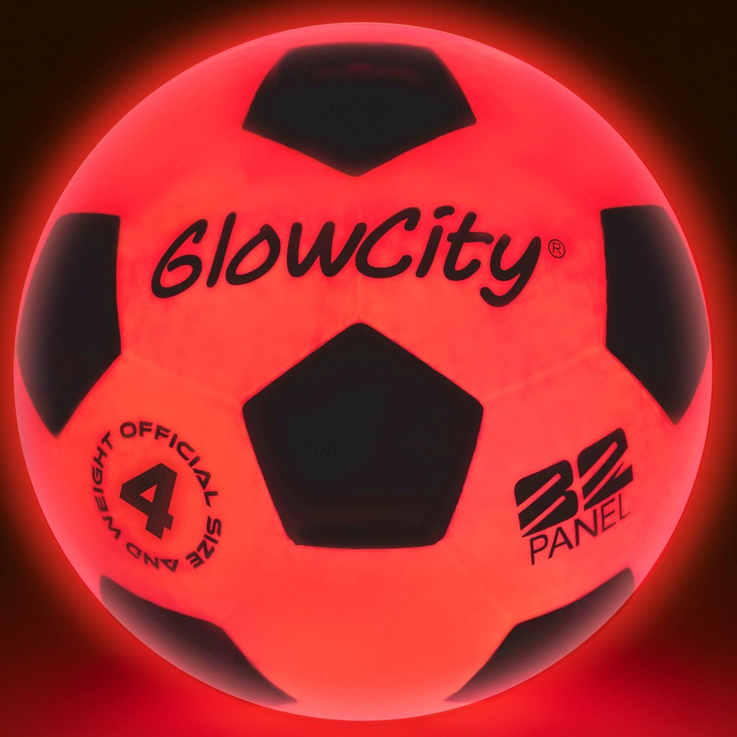 GlowCity Glow in The Dark Soccer Ball- Light Up, Indoor or Outdoor Soccer Balls with 2 LED Lights... | Amazon (US)