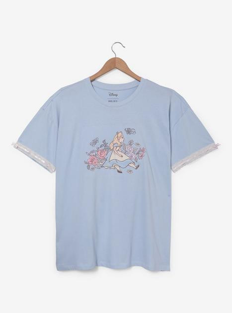 Disney Alice in Wonderland Floral Embroidered Women's Plus Size T-Shirt - BoxLunch Exclusive | Bo... | BoxLunch