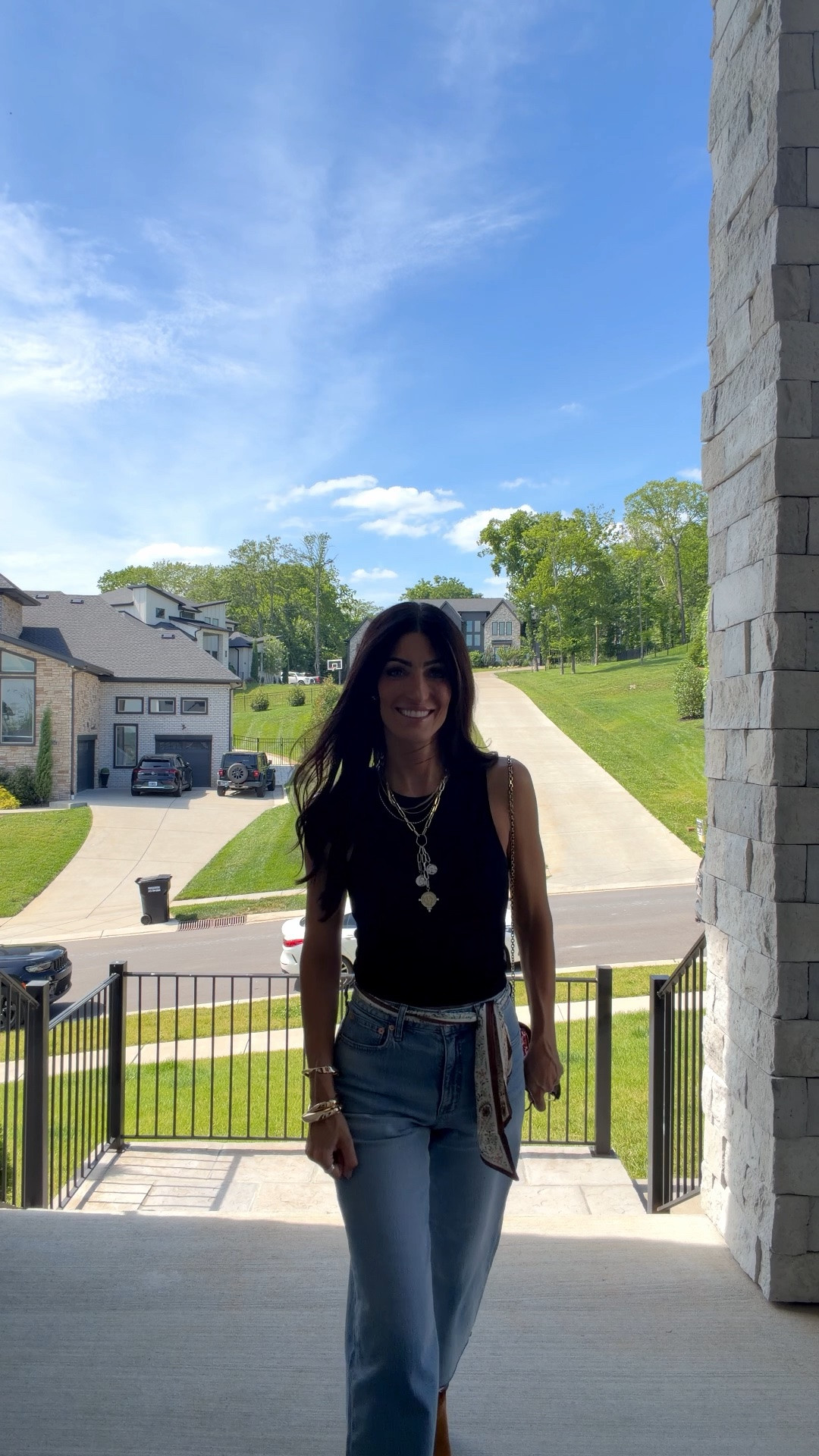 CMA Fest Day 2! 🤠 Went for a casual look with a western vibe today. It was HOT so the country concert look needed to be comfortable in Nashville heat! Denim, a black tank, and western accessories did the job.

CMA Fest outfit, country concert outfit, Nashville outfit, summer concert outfit, what to wear to a country concert, CMA Fest 2026, denim outfit, white tank outfit, western accessories, scarf belt, cowgirl boots, western boots, western jewelry, country concert jewelry, cowgirl aesthetic, Nashville summer style, concert outfit ideas, what I wore to CMA Fest, elevated western style, cowgirl chic, simple country concert outfit

#LTKdayinmylife #LTKootd #LTKSaleAlert