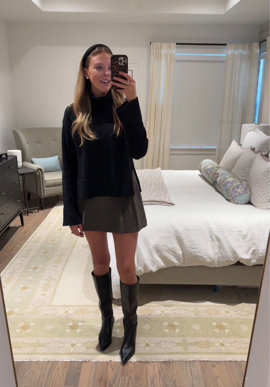 Fall ootd! Been wearing these black knee high boots on repeat

#LTKSeasonal #LTKFindsUnder50 #LTKFindsUnder100