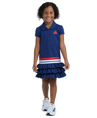 Girls' 2T-6X Ribbed Polo Collar Dress | Macy's