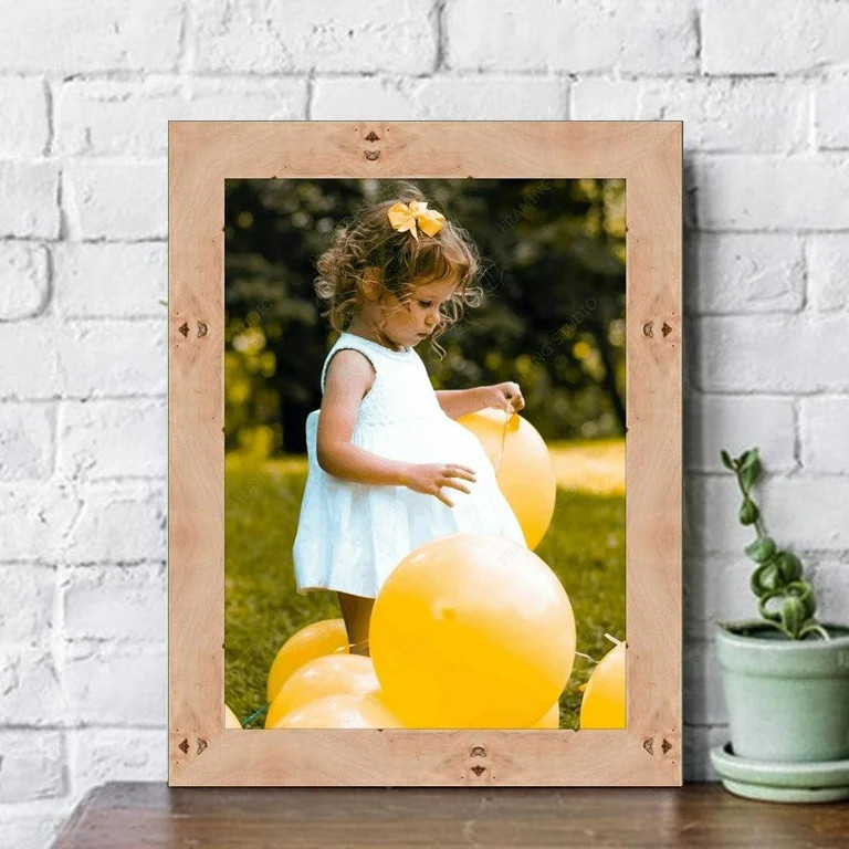 Natural Wood Burl Picture Frame Wall Hanging Custom Framing | Walmart (US)