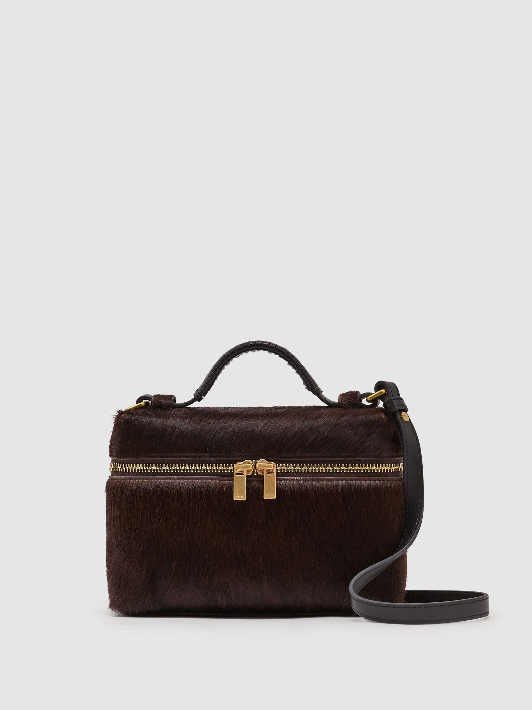 Pony Hair-Effect Vanity Crossbody Bag | Reiss US