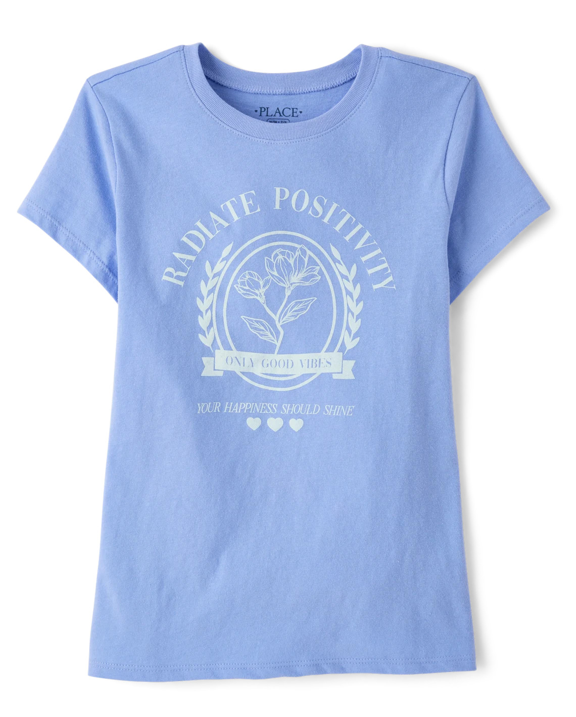 Girls Radiate Positivity Graphic Tee - blue | The Children's Place