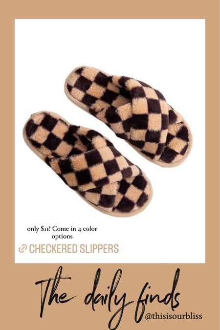 Checkered slippers only $11 // cute slippers for Fall 

#LTKSeasonal #LTKsalealert #LTKunder50