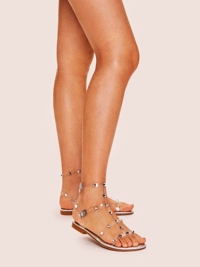 Studded Decor Strappy Sandals | SHEIN