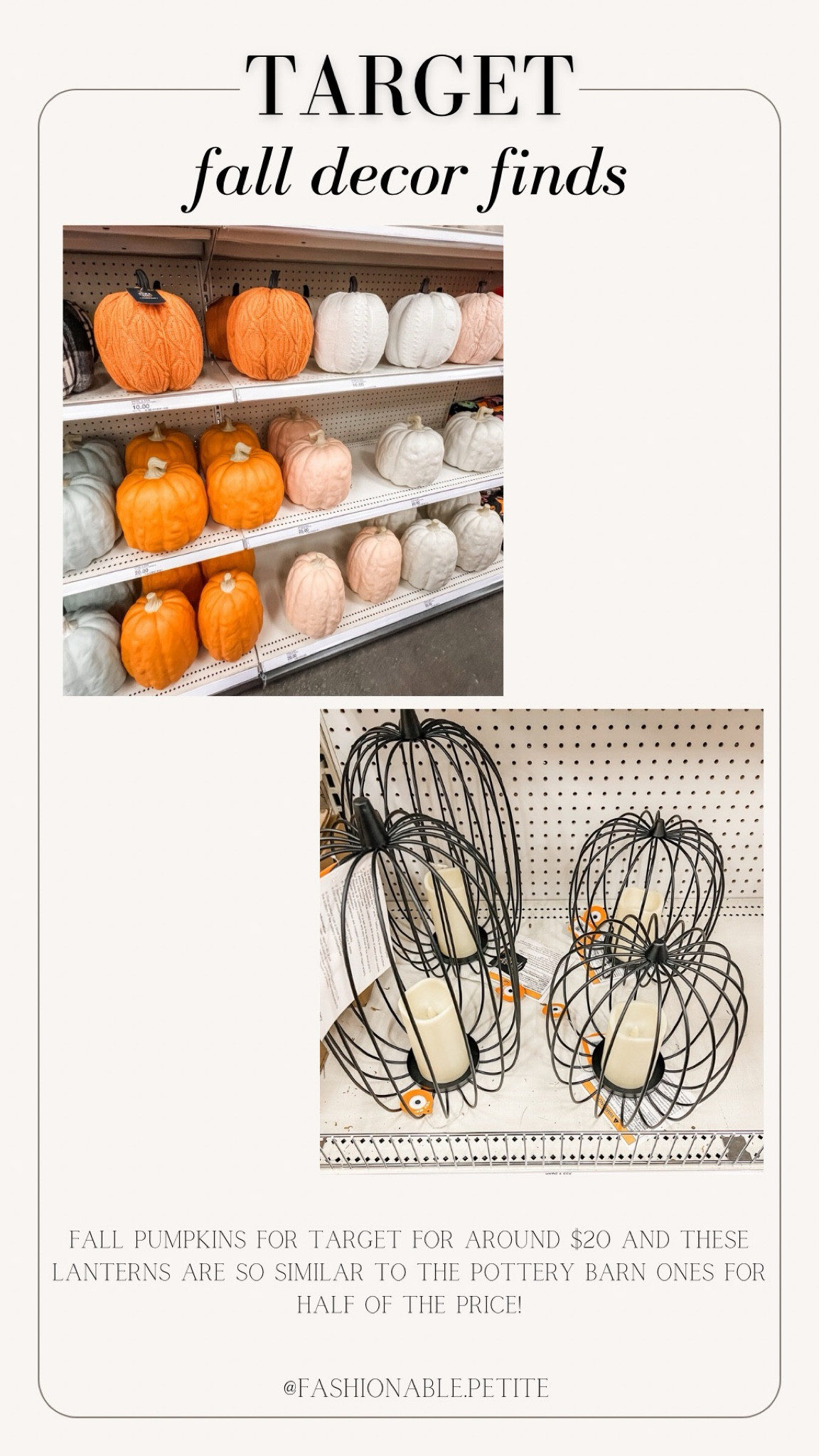 Fall decor from Target! I love these metal pumpkin lanterns that are similar to the pottery barn ones, but much less expensive. 
Fall decor, target finds, pumpkin decor, seasonal decor, home decor.  

#LTKSeasonal #LTKHome #LTKFindsUnder50