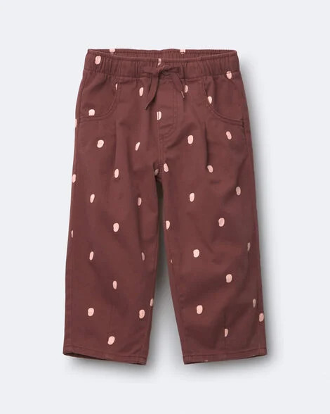 Toddler Girl Pleated Pants in Polka Dots - Burgundy - Otter Avenue | Carter's | Carter's Inc