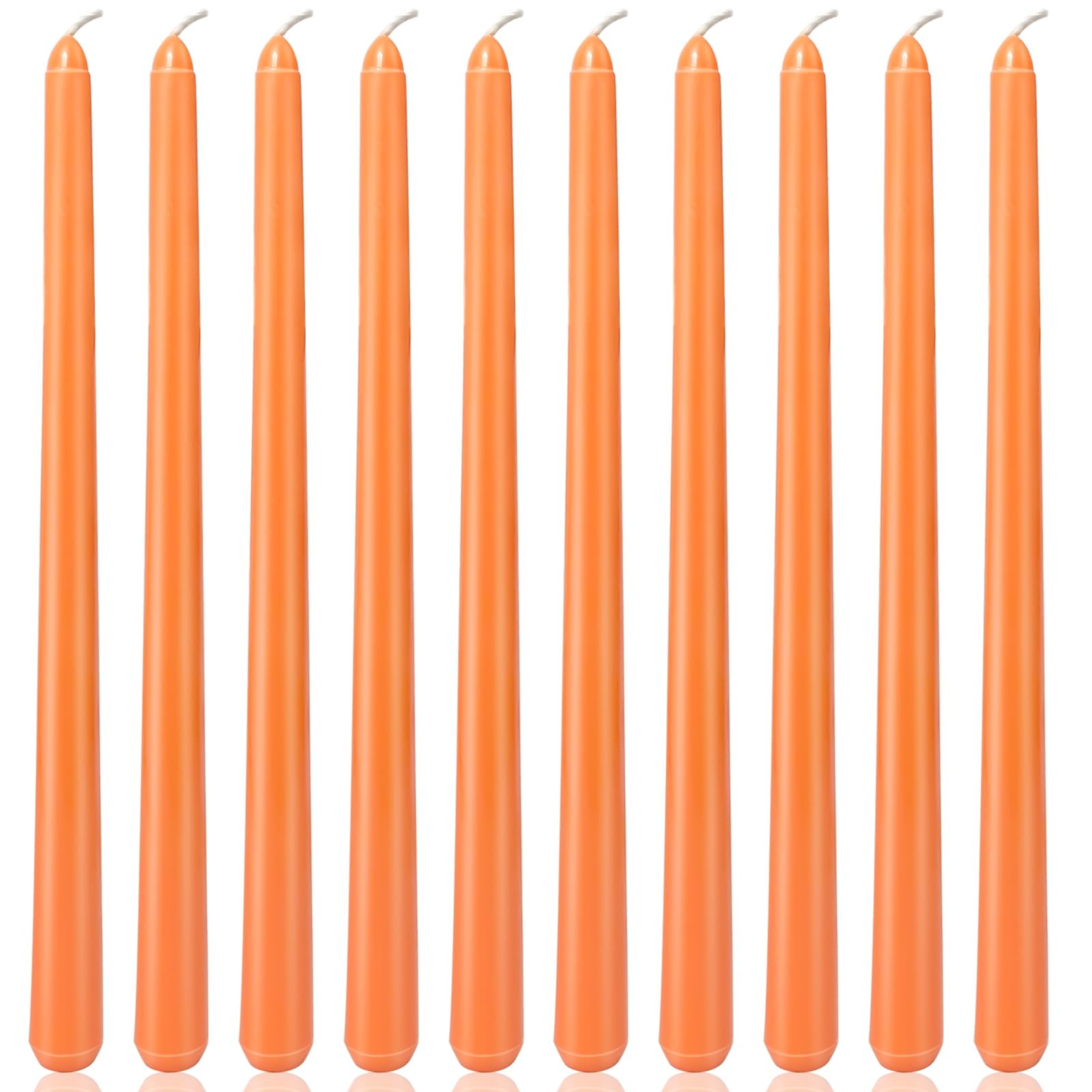 10 Pack 12 Inch Orange Taper Candles – Unscented, Dripless, Smokeless Candlesticks for Hallowee... | Amazon (US)