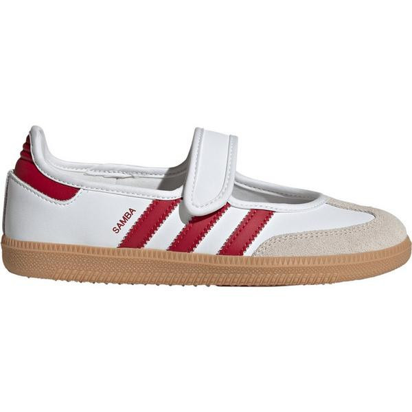 Girls' adidas Samba Jane Mary Jane Sneakers Big 5.5 Regular Cloud White / Team Victory Red / Gum | Scheels Sports