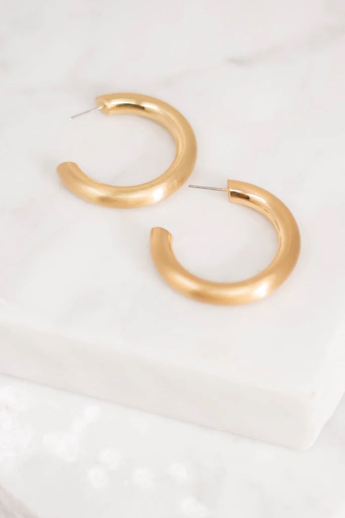 Can't Hide Gold Hoop Earrings | The Mint Julep Boutique