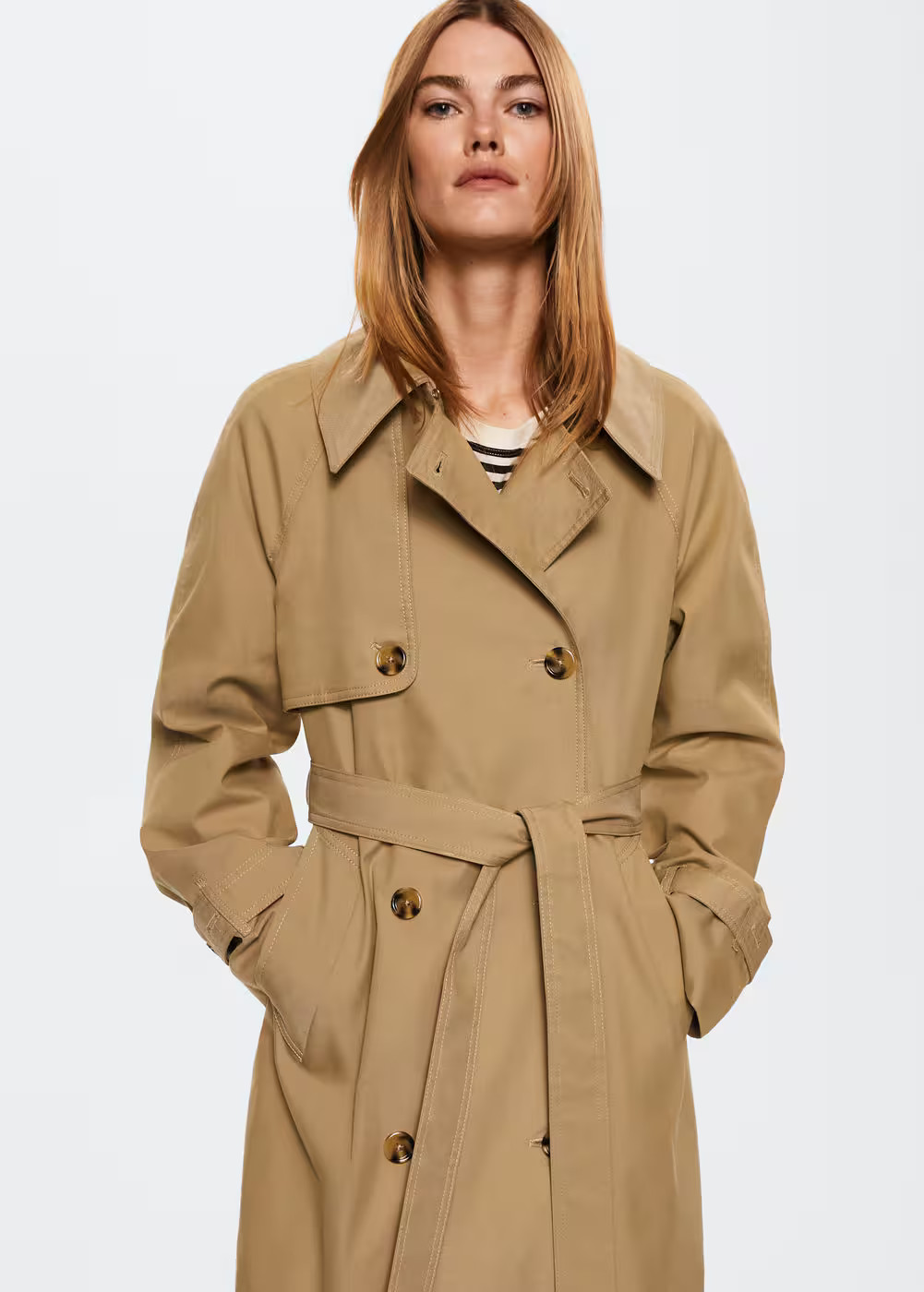 Cotton classic trench coat -  Women | Mango USA | MANGO (US)