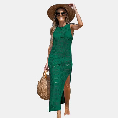 Women's Sleeveless Cutout Bodycon Cover-Up Maxi Dress - Cupshe | Target