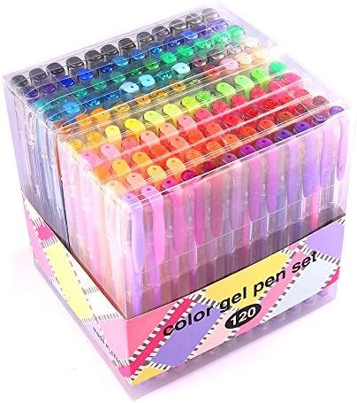 Gel Pens for Adult Coloring innhom 120 Colors Gel Pen Set - Glitter Gel Pens Metallic Pastel Neon... | Amazon (US)