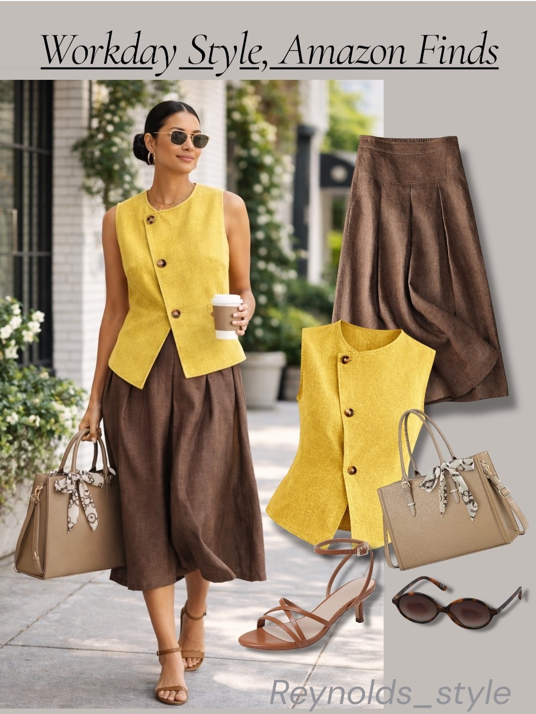 Workwear, but make it chic ✨
This Amazon set is giving effortless polish with a pop of color. The tailored vest + flowy midi skirt combo is lightweight, flattering, and perfect for office days, meetings, or coffee runs ☕️

Neutral accessories keep it elevated, while the mustard tone adds just the right statement 💛

✔️ Easy to mix + match
✔️ Comfortable but structured
✔️ Looks way more expensive than it is🥰

Linked everything for you on LTK 🛍️

#LTKWorkwear #LTKgrwm #LTKTravel
