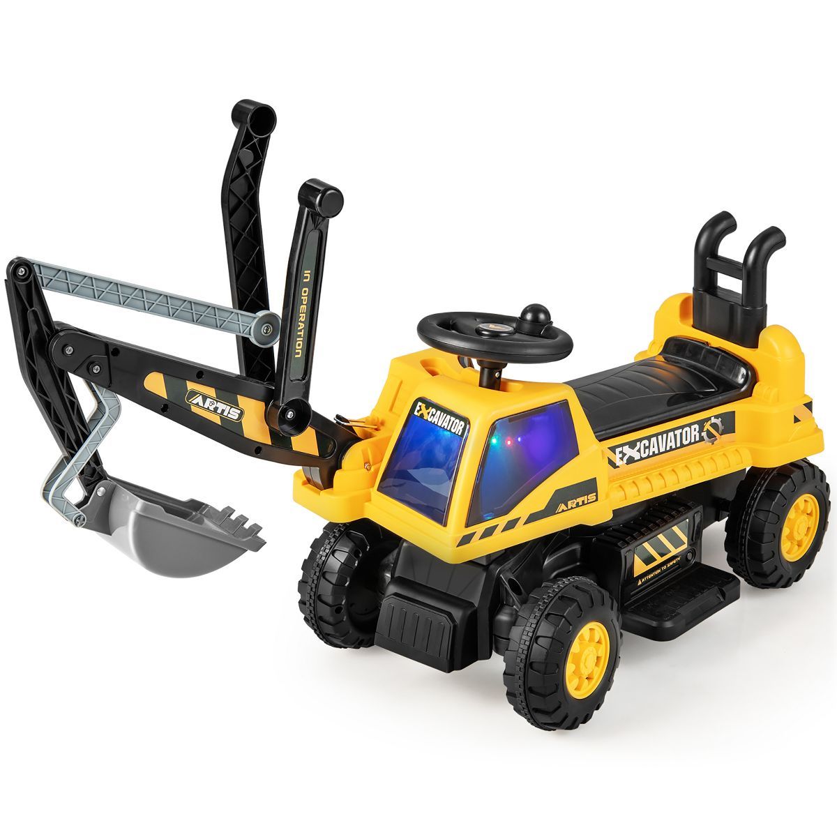 Costway Kids Ride on Excavator Digger Electric Construction Vehicles with  Lights & Music | Target