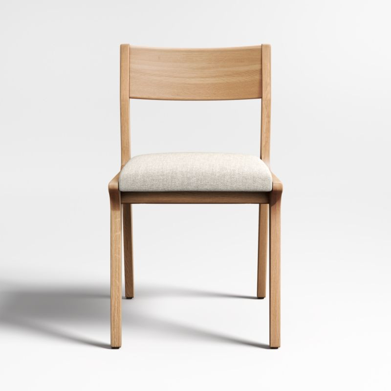 Lakin White Oak Wood Dining Side Chair + Reviews | Crate & Barrel | Crate & Barrel