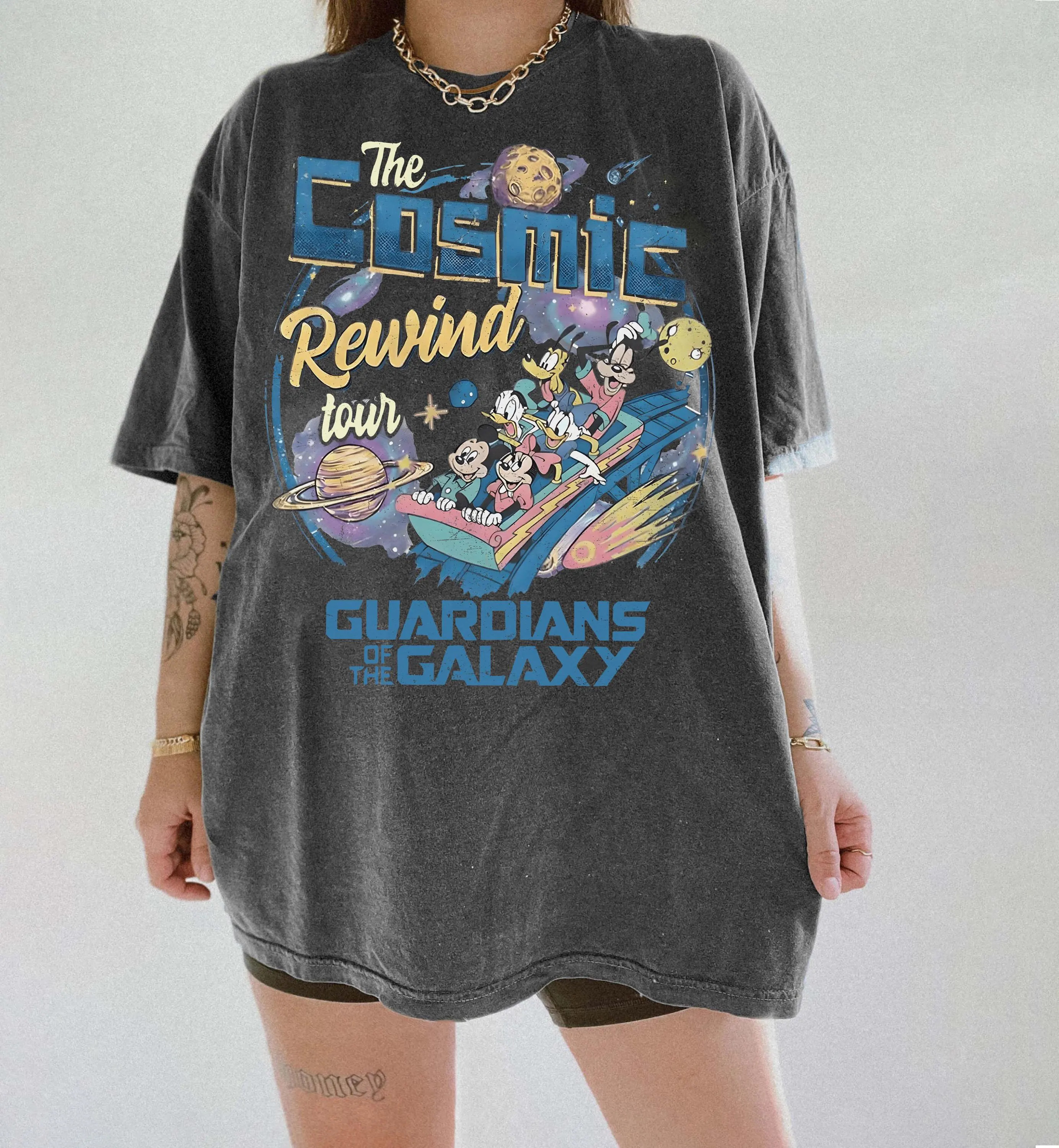 Vintage 80s Guardians Of The Galaxy Cosmic Rewind Comfort Colors Shirt, Mickey and Friends Disney Ride Tee, Epcot Disney Trip Matching Shirt | Etsy (Global)