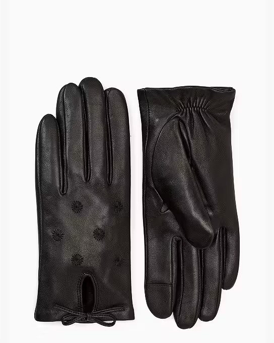 Embroidery Dot Leather Gloves | Kate Spade Surprise | Kate Spade Outlet