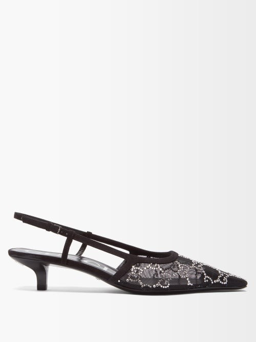 Gucci - Tom 35 Gg-crystal Pumps - Womens - Black | Matches (US)