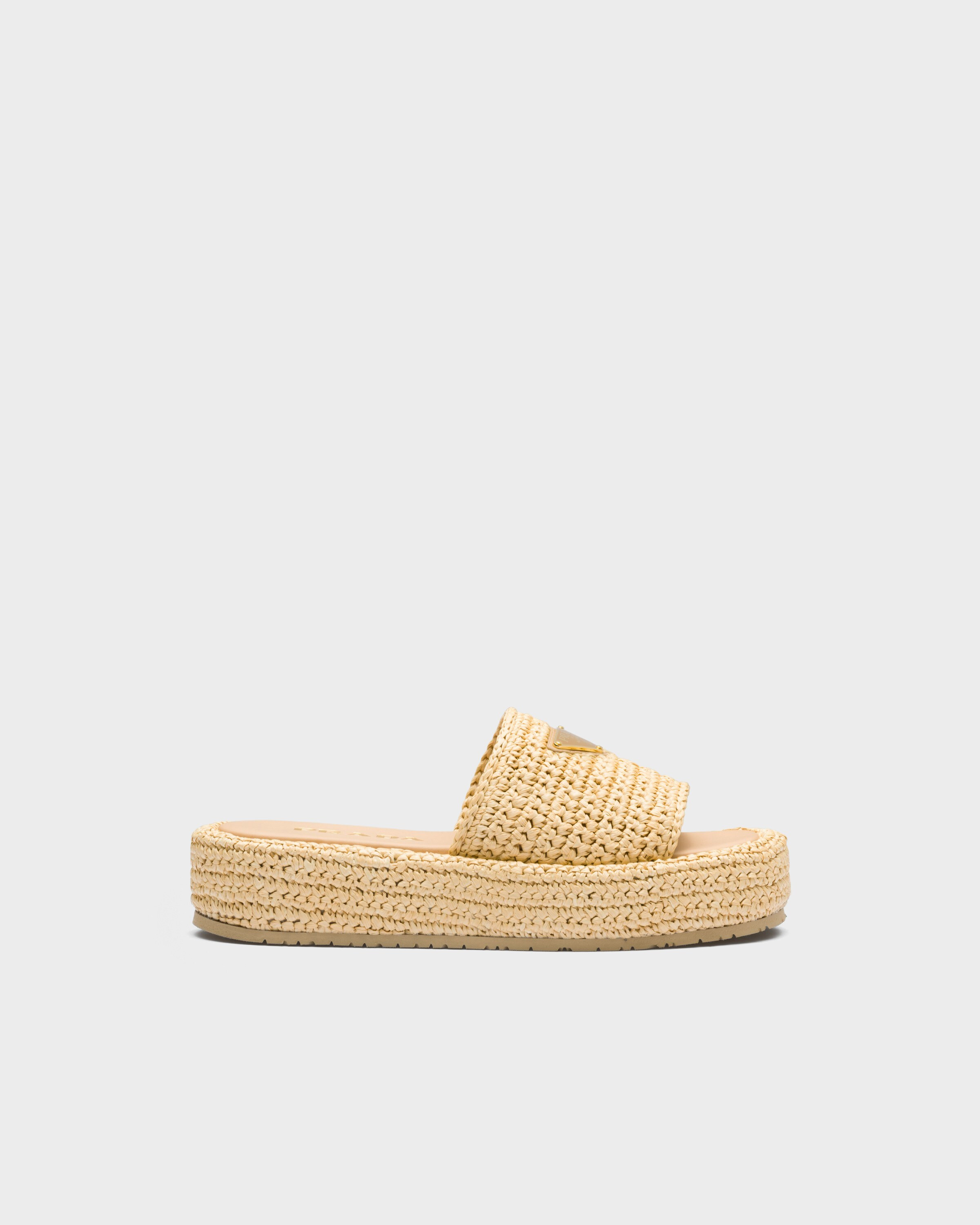 Crochet flatform slides | Prada US