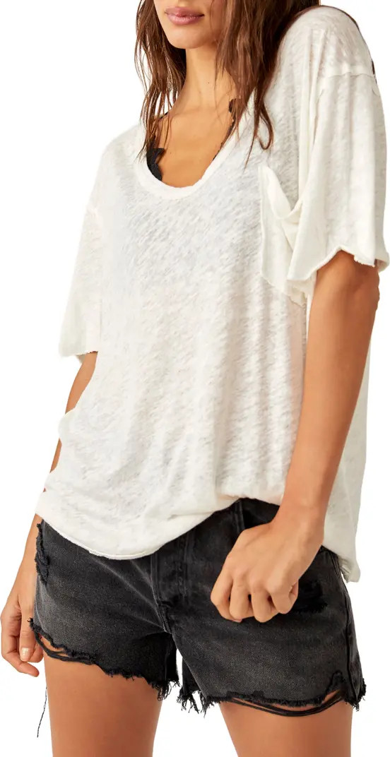 All I Need Linen & Cotton T-Shirt | Nordstrom