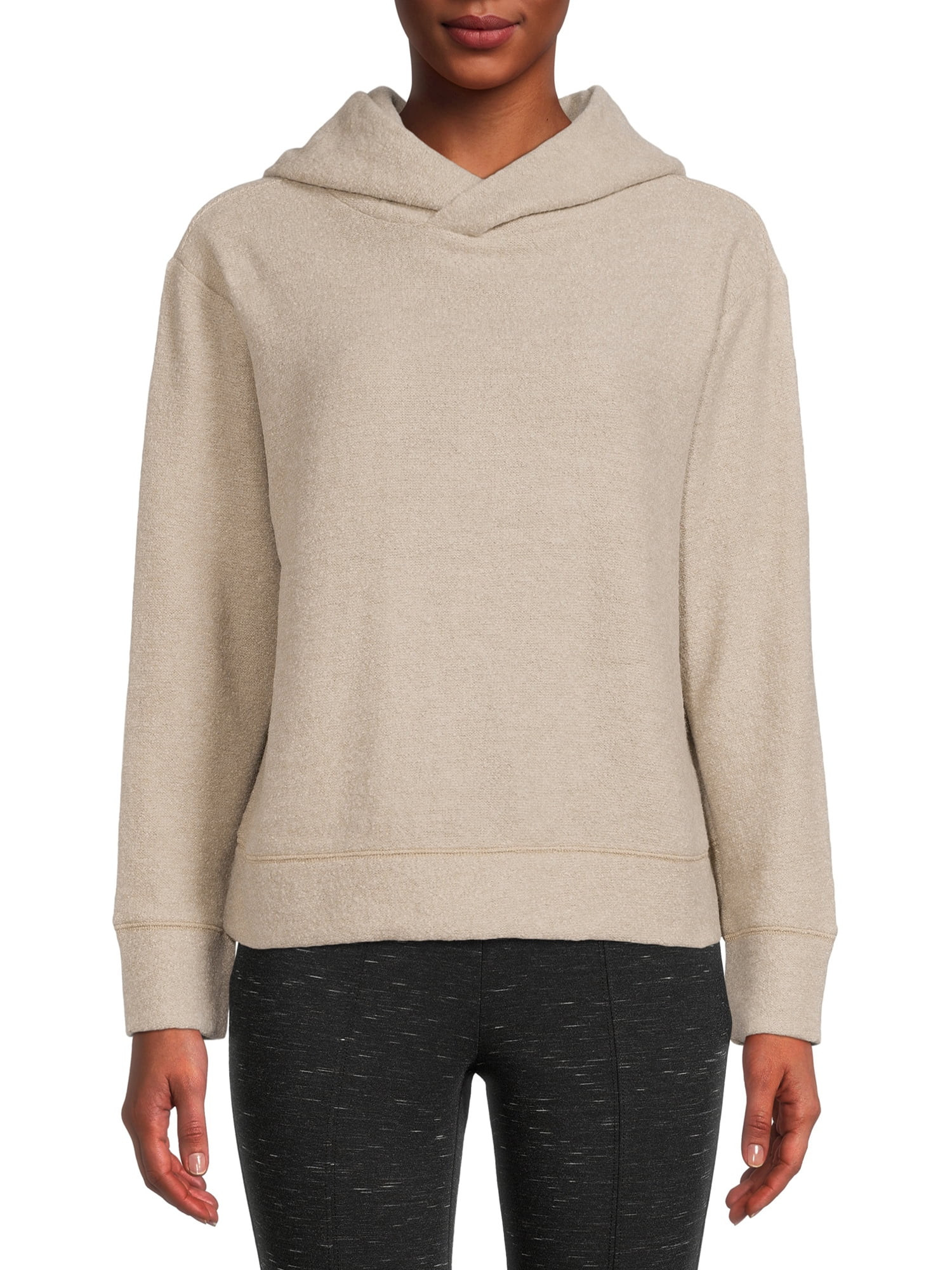 Time and Tru Women's Textured Pullover Hoodie - Walmart.com | Walmart (US)
